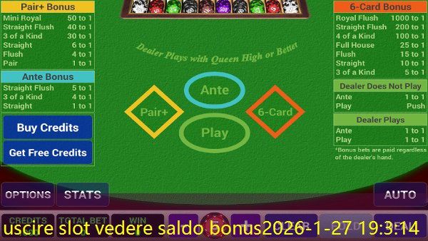 uscire slot vedere saldo bonus